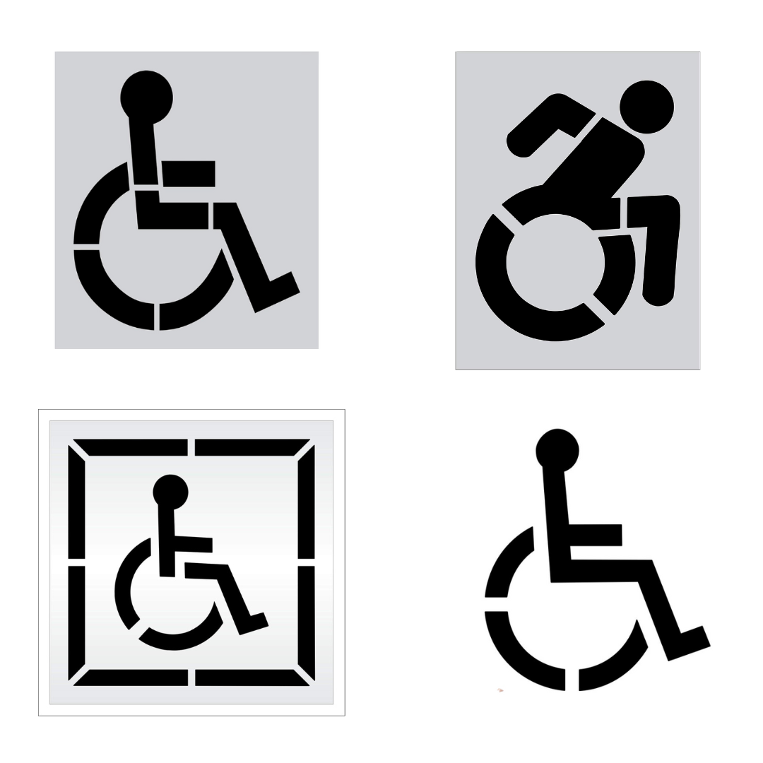 Handicap Parking Symbol Stencils